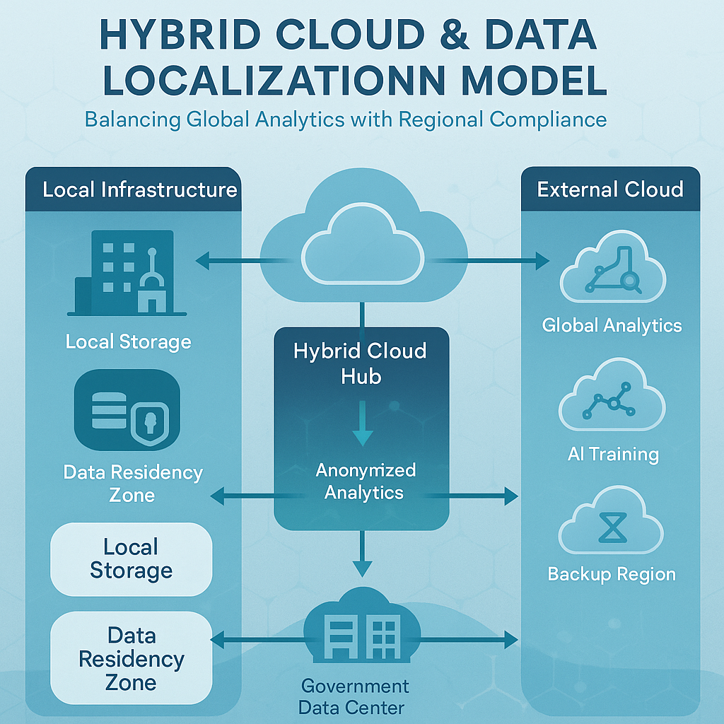 Data localization architecture and hybrid cloud model